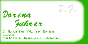 dorina fuhrer business card